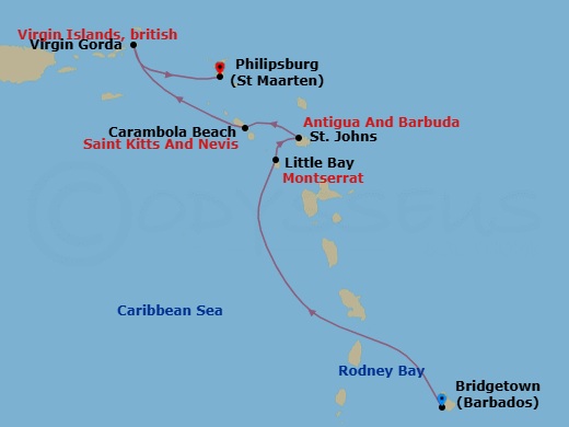 Itinerary map