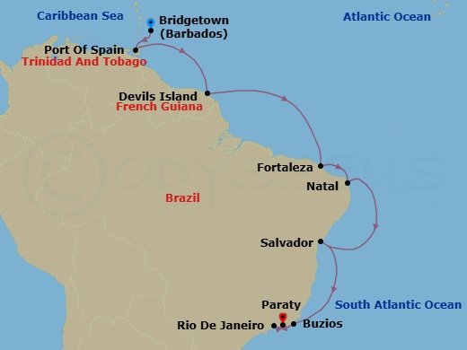 Itinerary map