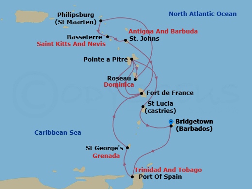 Itinerary map
