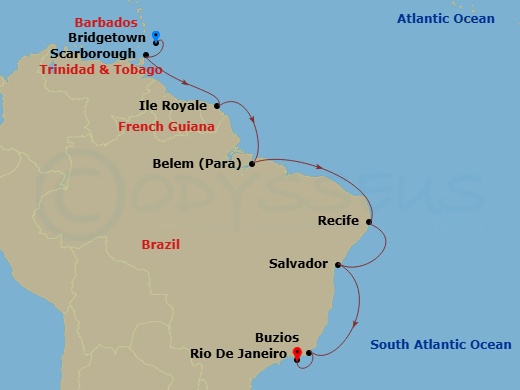Itinerary map