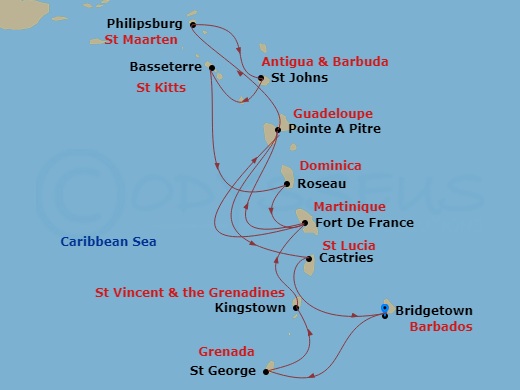 Itinerary map