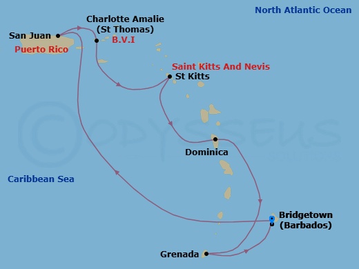Itinerary map