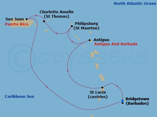 Itinerary map