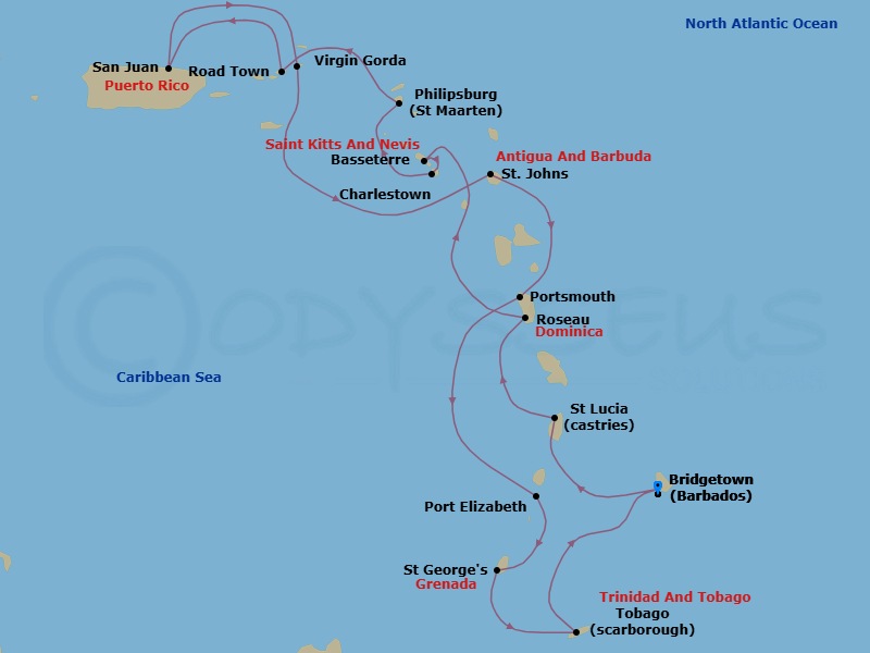 Itinerary map