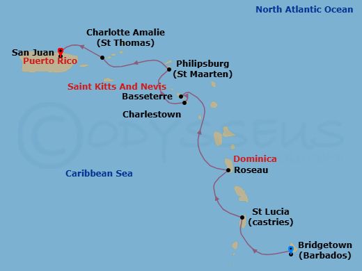 Itinerary map