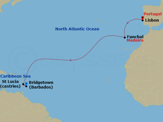 Itinerary map