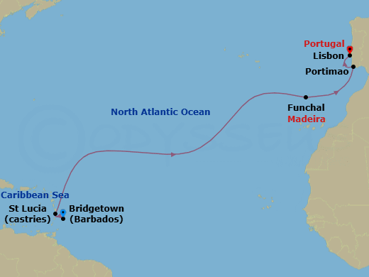 Itinerary map