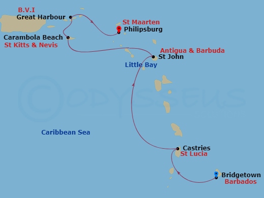 Itinerary map