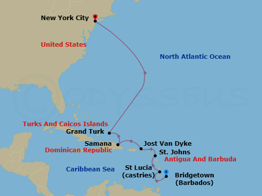 Itinerary map