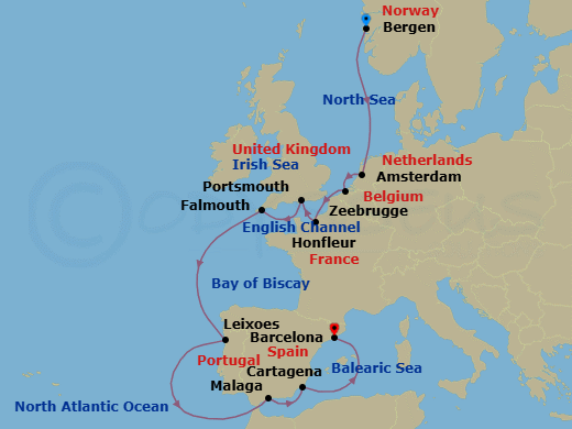 Itinerary map