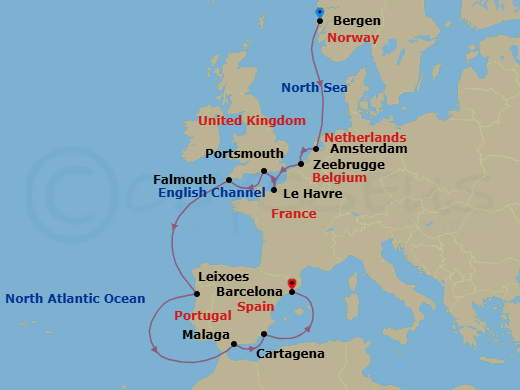 Itinerary map