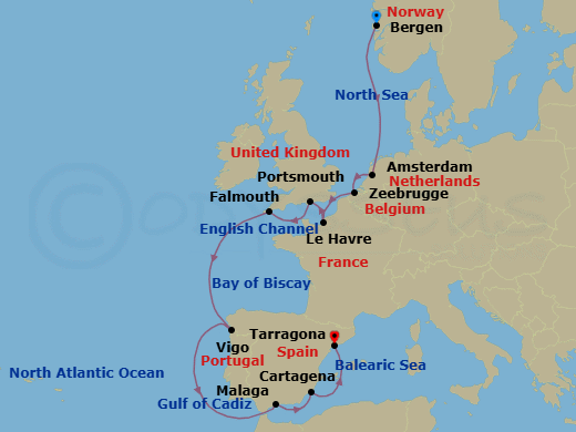 Itinerary map