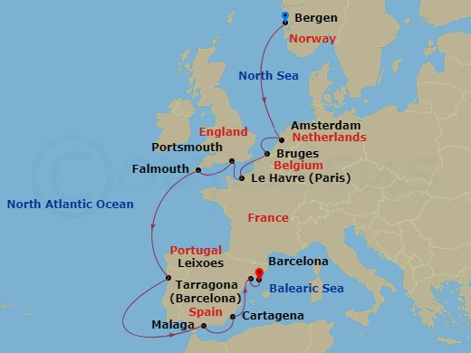 Itinerary map