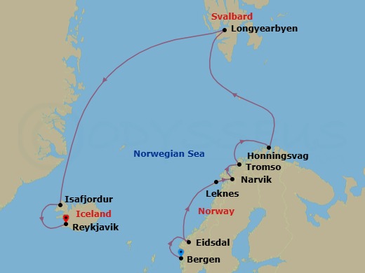 Itinerary map