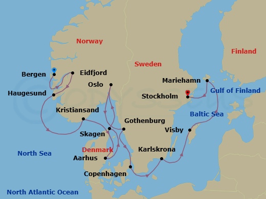 Itinerary map