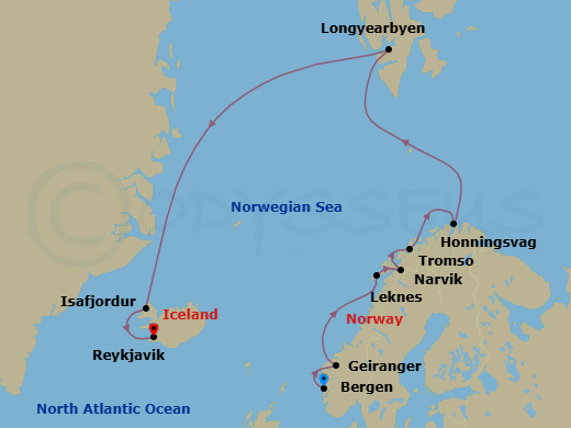 Itinerary map