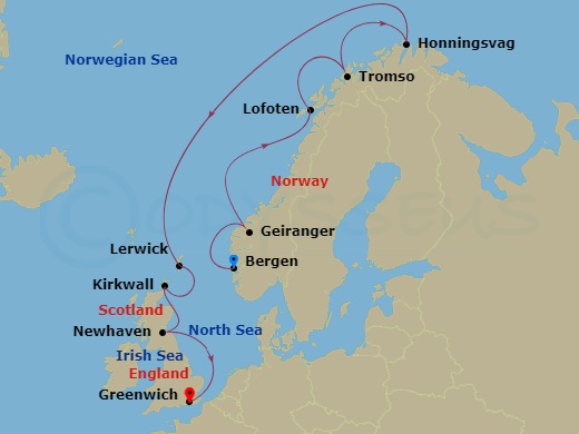 Itinerary map