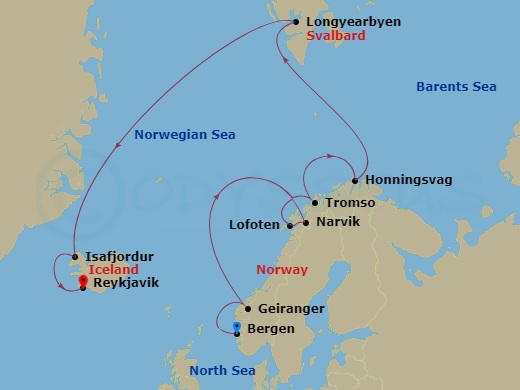 Itinerary map