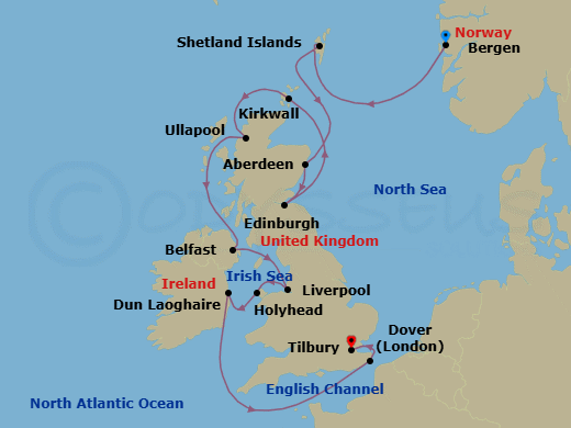 Itinerary map