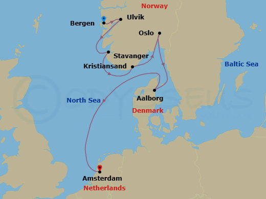 Itinerary map