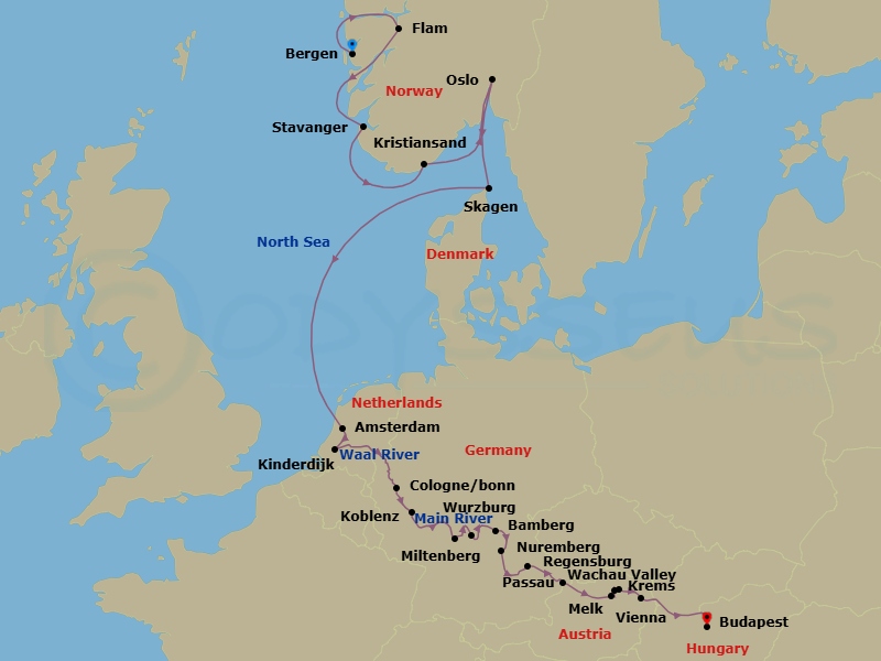 Itinerary map