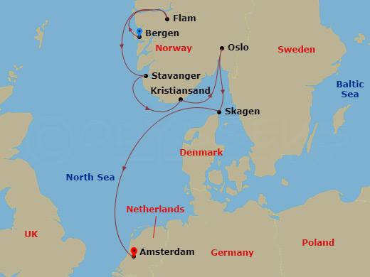 Itinerary map