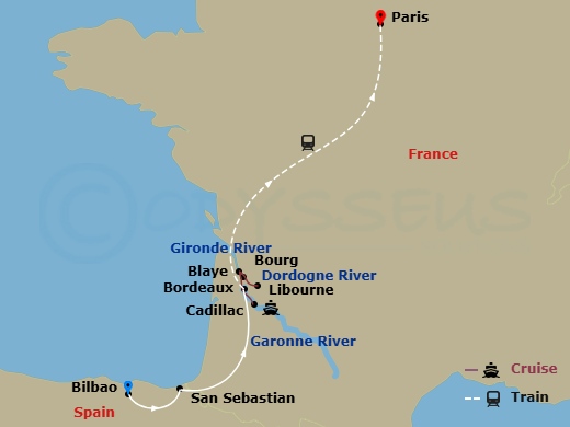 Itinerary map