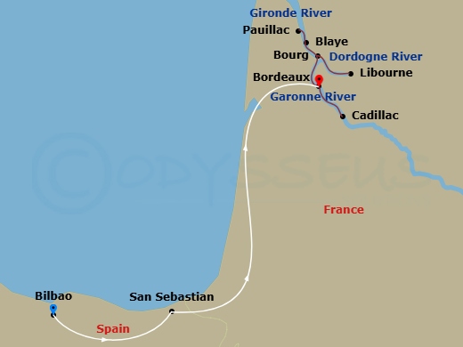 Itinerary map