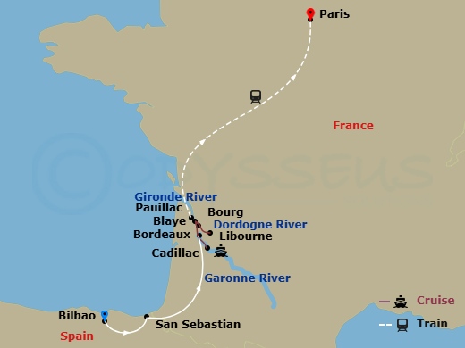 Itinerary map