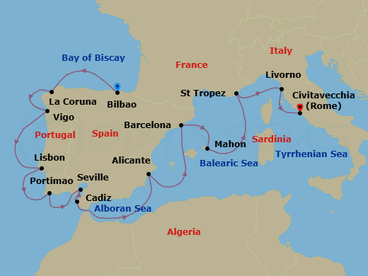 Itinerary map