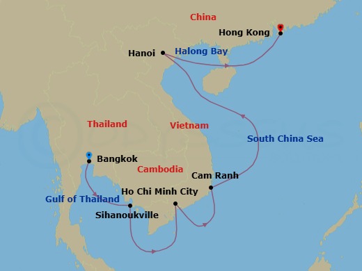 Itinerary map
