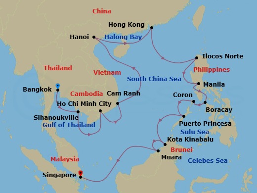 Itinerary map
