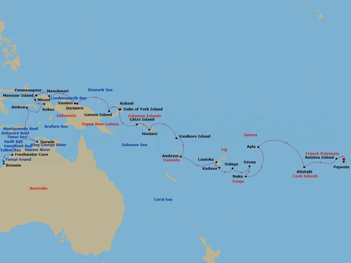 Itinerary map