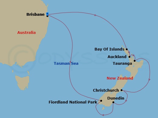 Itinerary map