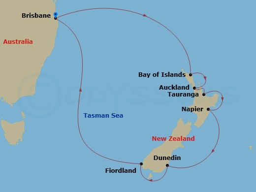 Itinerary map