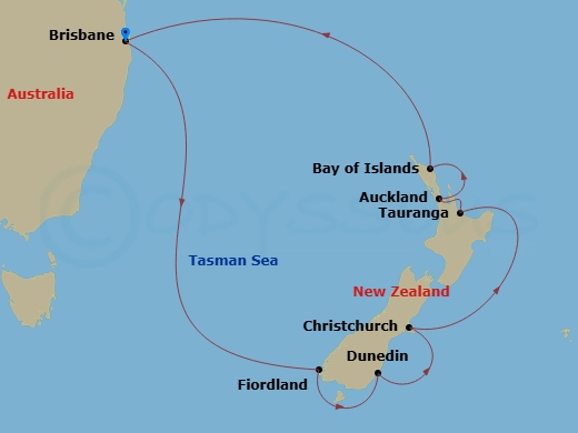Itinerary map
