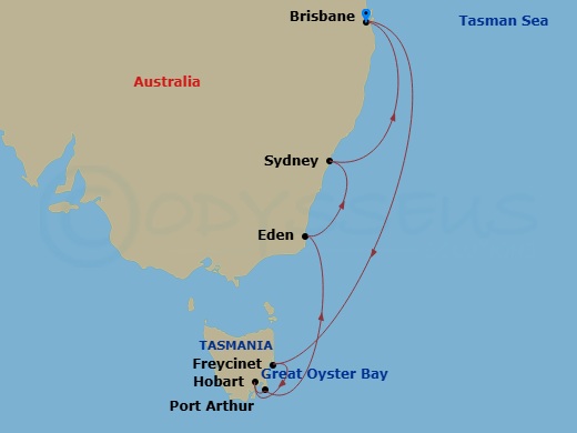 Itinerary map