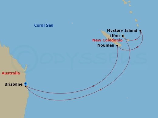 Itinerary map