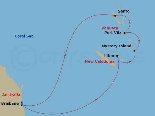 Itinerary map