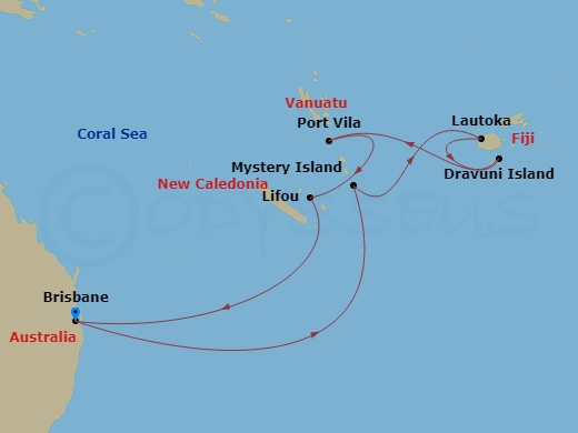 Itinerary map