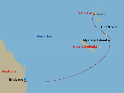 Itinerary map