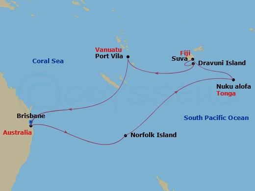 Itinerary map