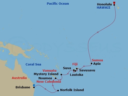 Itinerary map