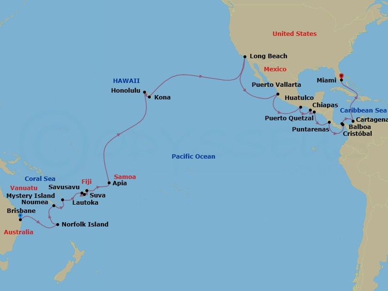 Itinerary map