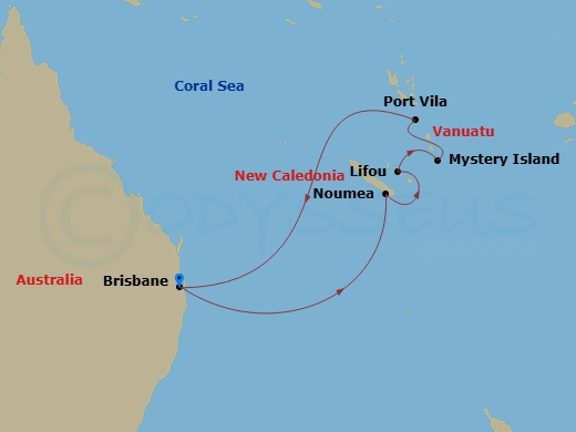 Itinerary map