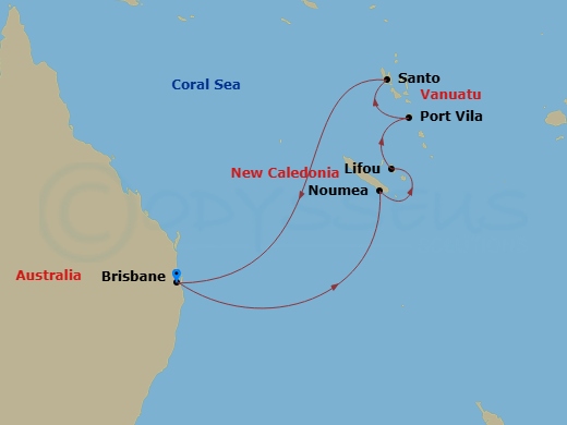 Itinerary map