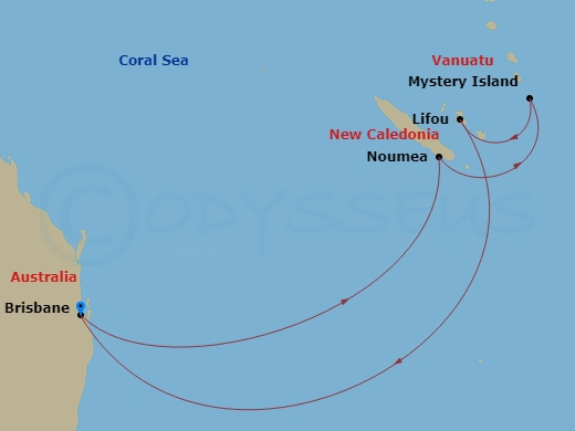 Itinerary map