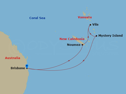 Itinerary map