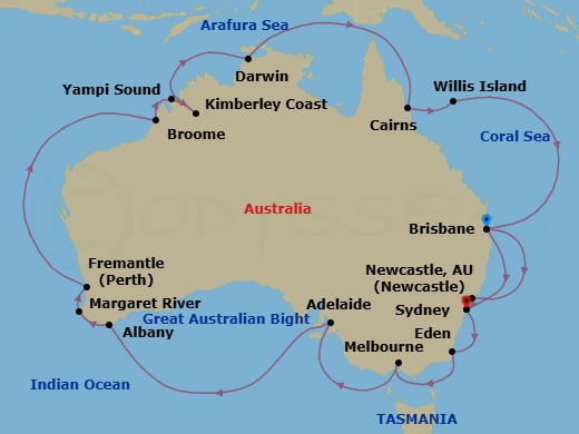 Itinerary map