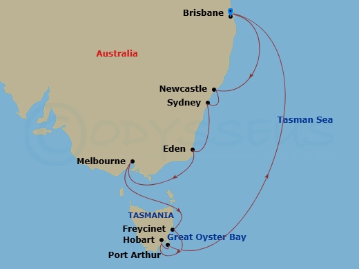 Itinerary map